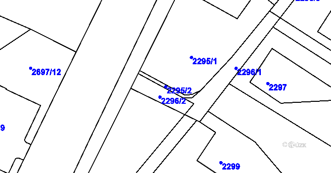 Parcela st. 2295/2 v KÚ Rapotín, Katastrální mapa