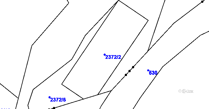 Parcela st. 2372/2 v KÚ Rapotín, Katastrální mapa
