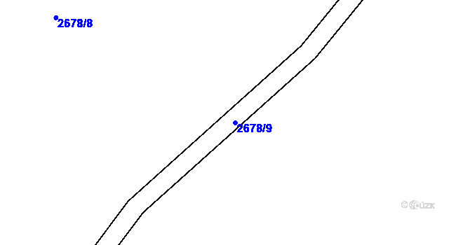 Parcela st. 2678/9 v KÚ Rapotín, Katastrální mapa
