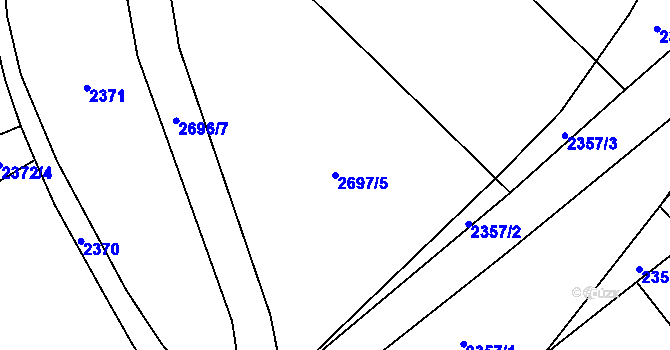 Parcela st. 2697/5 v KÚ Rapotín, Katastrální mapa