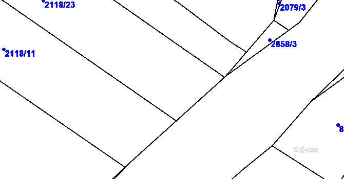 Parcela st. 2118/27 v KÚ Rapotín, Katastrální mapa