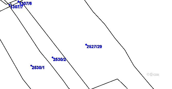 Parcela st. 2527/29 v KÚ Rapotín, Katastrální mapa