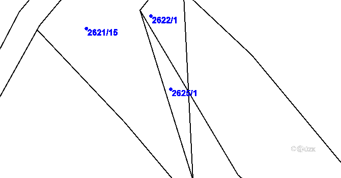 Parcela st. 2625/1 v KÚ Rapotín, Katastrální mapa