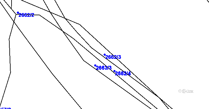 Parcela st. 2662/3 v KÚ Rapotín, Katastrální mapa