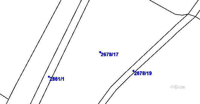 Parcela st. 2678/17 v KÚ Rapotín, Katastrální mapa