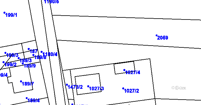 Parcela st. 1026/25 v KÚ Rapšach, Katastrální mapa