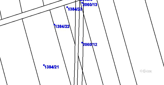 Parcela st. 2060/12 v KÚ Rasošky, Katastrální mapa