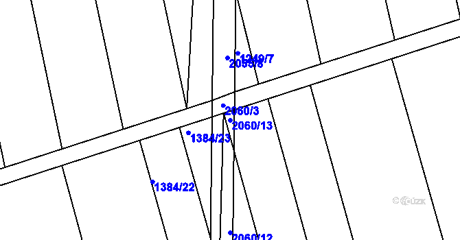 Parcela st. 2060/13 v KÚ Rasošky, Katastrální mapa