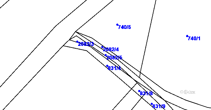 Parcela st. 2082/5 v KÚ Rasošky, Katastrální mapa
