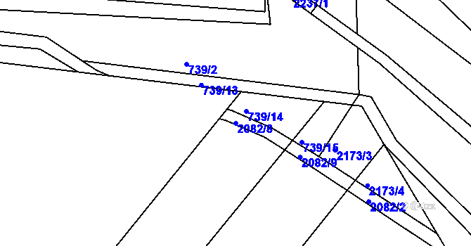 Parcela st. 2082/8 v KÚ Rasošky, Katastrální mapa