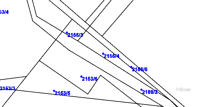 Parcela st. 2156/4 v KÚ Rasošky, Katastrální mapa