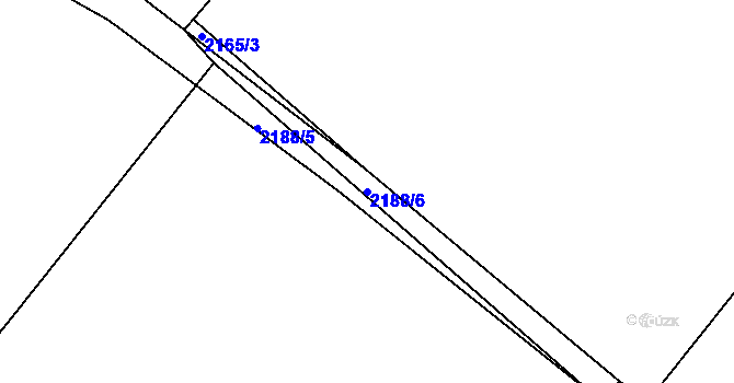 Parcela st. 2188/6 v KÚ Rasošky, Katastrální mapa