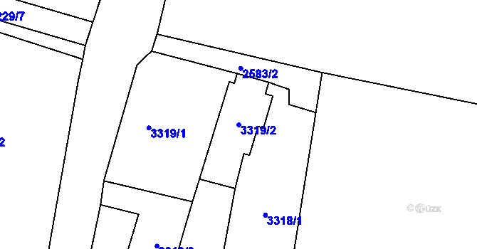 Parcela st. 3319/2 v KÚ Raspenava, Katastrální mapa