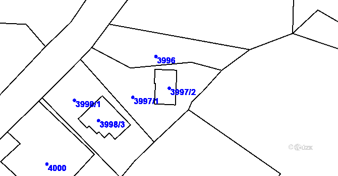 Parcela st. 3997/2 v KÚ Raspenava, Katastrální mapa