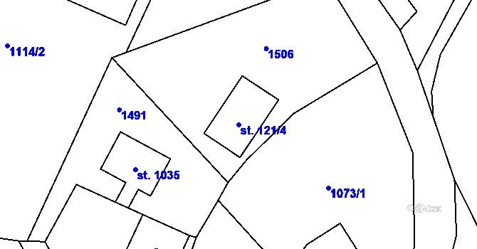 Parcela st. 121/4 v KÚ Raškovice, Katastrální mapa
