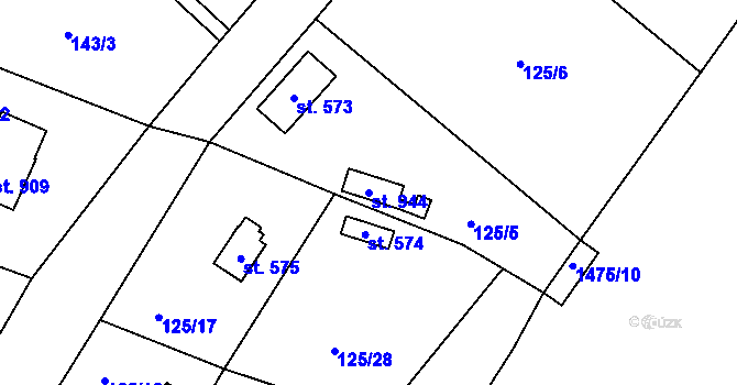 Parcela st. 944 v KÚ Raškovice, Katastrální mapa