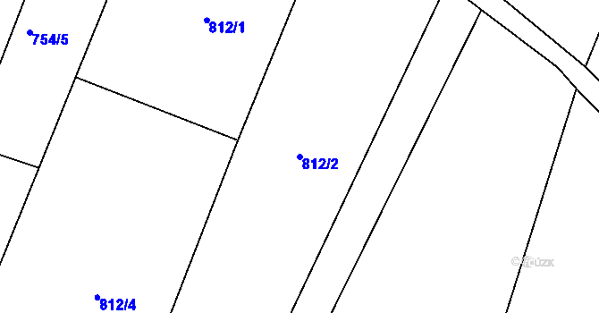 Parcela st. 812/2 v KÚ Raškovice, Katastrální mapa