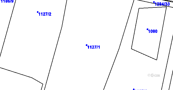 Parcela st. 1127/1 v KÚ Raškovice, Katastrální mapa