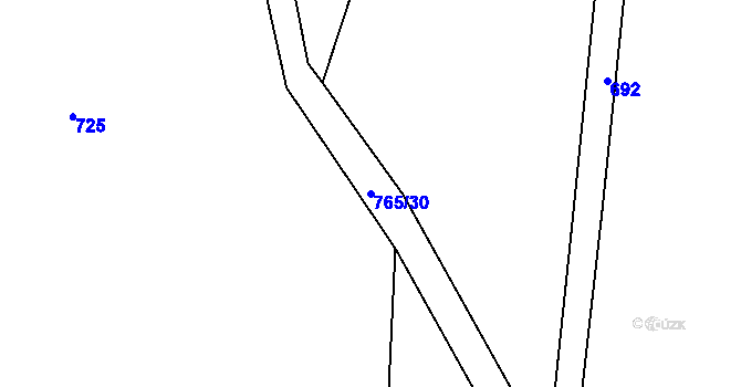 Parcela st. 765/30 v KÚ Raškovice, Katastrální mapa