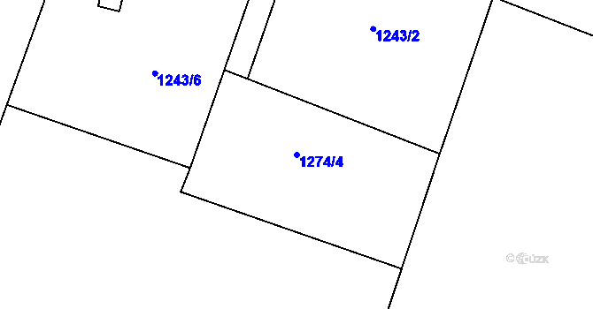 Parcela st. 1274/4 v KÚ Raškovice, Katastrální mapa