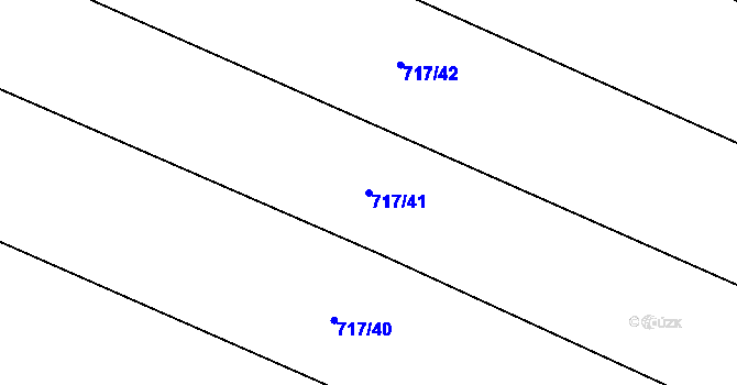 Parcela st. 717/41 v KÚ Rašov, Katastrální mapa