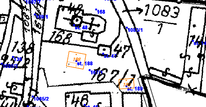 Parcela st. 47 v KÚ Rašovice u Uhlířských Janovic, Katastrální mapa