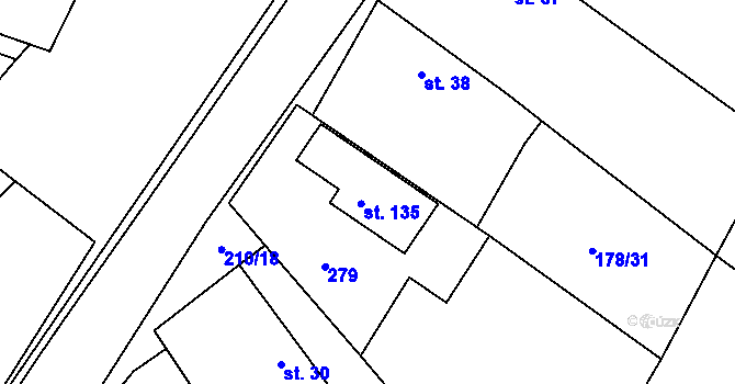 Parcela st. 29 v KÚ Rašovice u Nymburka, Katastrální mapa