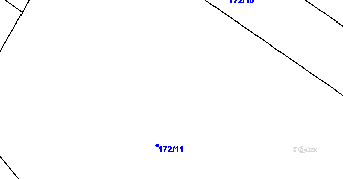 Parcela st. 172/12 v KÚ Rašovice u Nymburka, Katastrální mapa