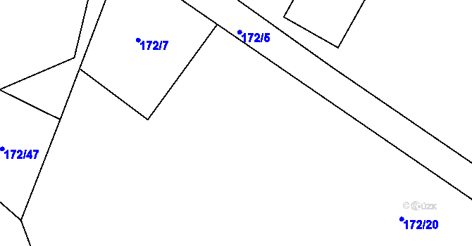 Parcela st. 172/19 v KÚ Rašovice u Nymburka, Katastrální mapa