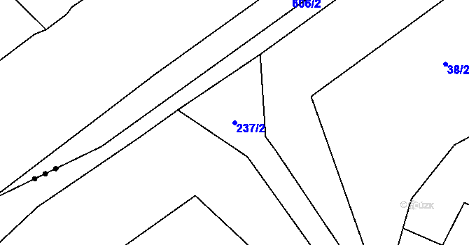 Parcela st. 237/2 v KÚ Rašovice u Nymburka, Katastrální mapa
