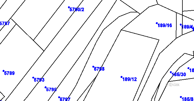 Parcela st. 4231/5 v KÚ Rašovice u Bučovic, Katastrální mapa