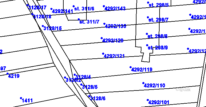 Parcela st. 4292/121 v KÚ Rašovice u Bučovic, Katastrální mapa