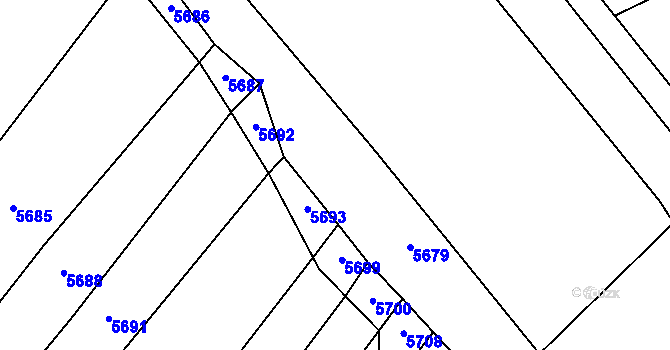Parcela st. 4431 v KÚ Rašovice u Bučovic, Katastrální mapa
