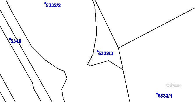 Parcela st. 5332/3 v KÚ Rašovice u Bučovic, Katastrální mapa