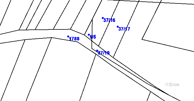 Parcela st. 37/19 v KÚ Rataje u Vlašimi, Katastrální mapa