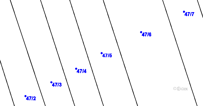 Parcela st. 47/5 v KÚ Haškovcova Lhota, Katastrální mapa