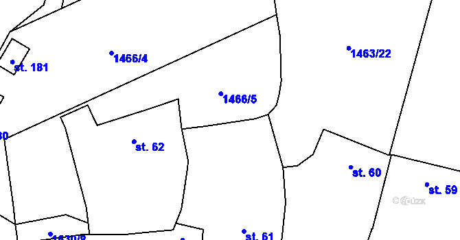 Parcela st. 52 v KÚ Rataje u Bechyně, Katastrální mapa