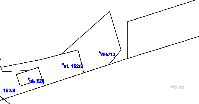 Parcela st. 295/13 v KÚ Rataje nad Sázavou, Katastrální mapa