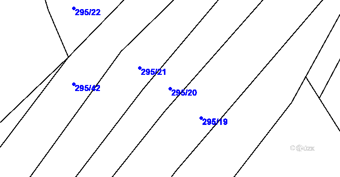 Parcela st. 295/20 v KÚ Rataje nad Sázavou, Katastrální mapa