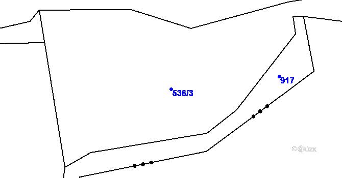 Parcela st. 536/3 v KÚ Rataje nad Sázavou, Katastrální mapa