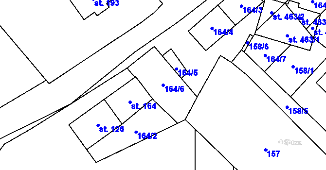 Parcela st. 164/6 v KÚ Rataje nad Sázavou, Katastrální mapa