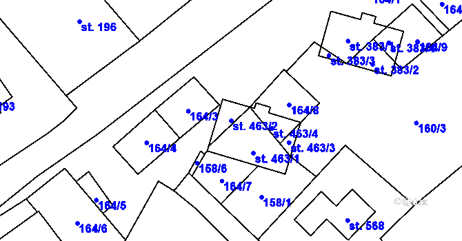 Parcela st. 463/2 v KÚ Rataje nad Sázavou, Katastrální mapa