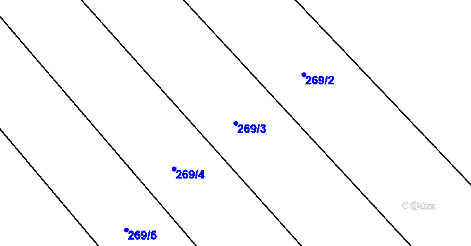 Parcela st. 269/3 v KÚ Rataje nad Sázavou, Katastrální mapa