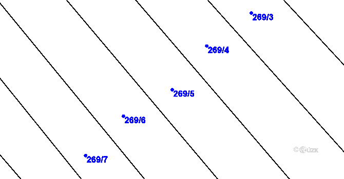 Parcela st. 269/5 v KÚ Rataje nad Sázavou, Katastrální mapa