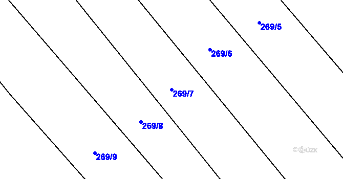 Parcela st. 269/7 v KÚ Rataje nad Sázavou, Katastrální mapa