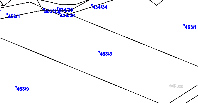 Parcela st. 463/8 v KÚ Rataje nad Sázavou, Katastrální mapa