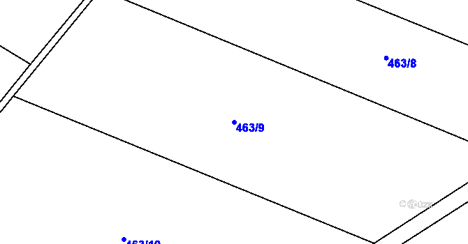 Parcela st. 463/9 v KÚ Rataje nad Sázavou, Katastrální mapa