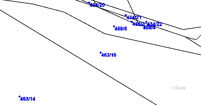 Parcela st. 463/16 v KÚ Rataje nad Sázavou, Katastrální mapa