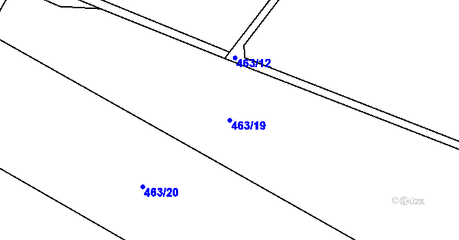 Parcela st. 463/19 v KÚ Rataje nad Sázavou, Katastrální mapa