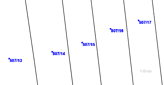 Parcela st. 507/15 v KÚ Rataje nad Sázavou, Katastrální mapa